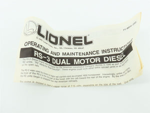 O Gauge 3-Rail Lionel 6-18814 D&H Delaware & Hudson RS3 Diesel Locomotive #8814