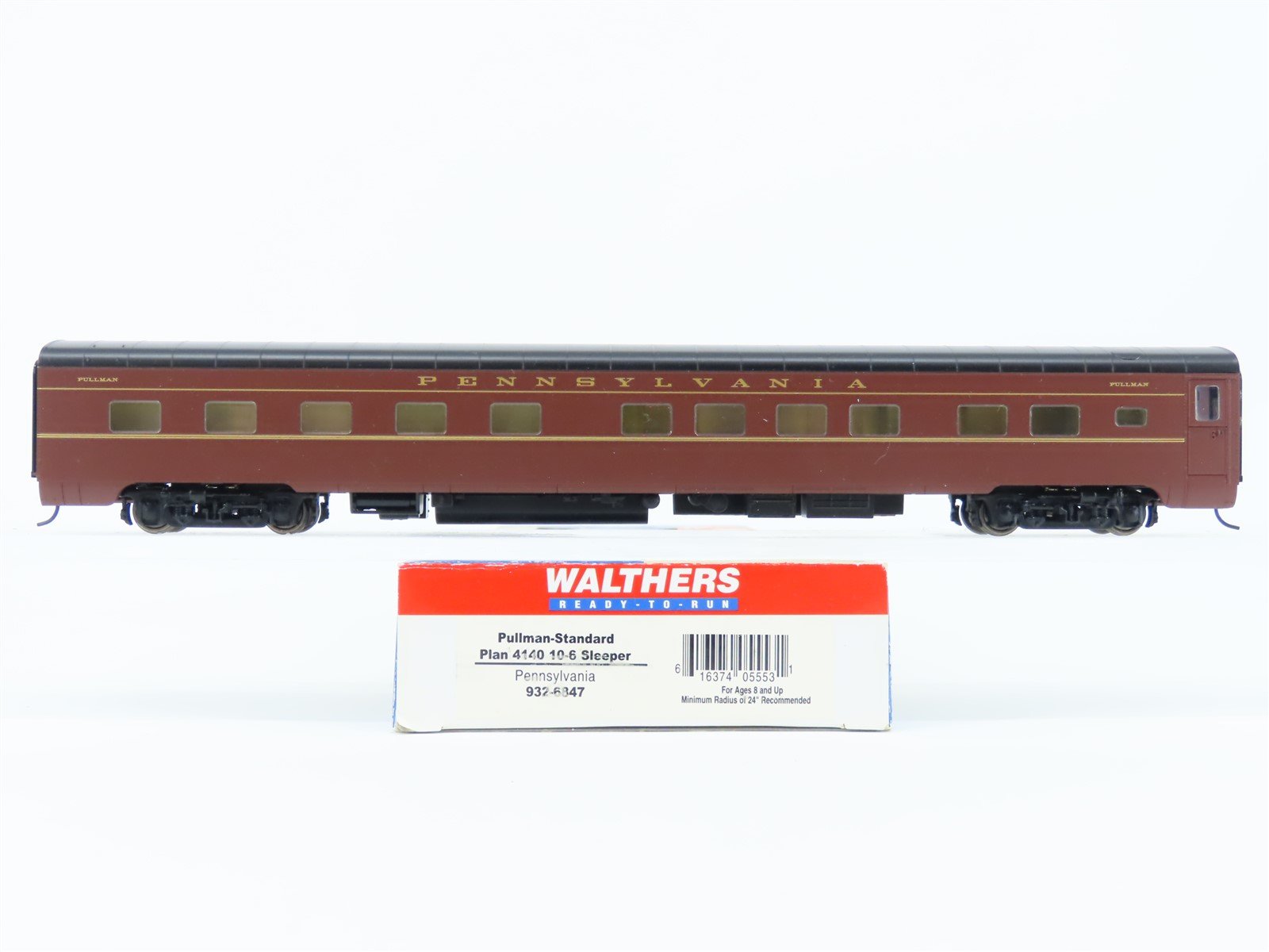 HO Scale Walthers 932-6847 PRR Pennsylvania Railroad Pullman Sleeper Passenger