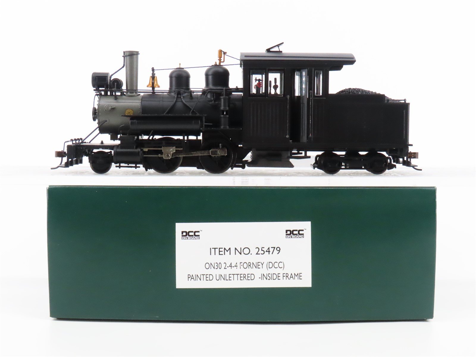 On30 Scale Bachmann Spectrum 25479 Unlettered 2-4-4 Forney Steam w/ DCC