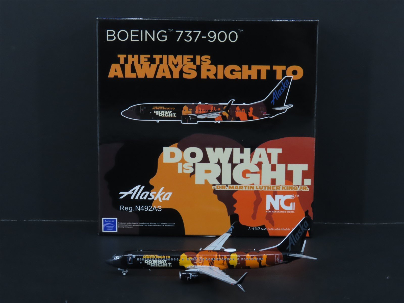 1:400 NG Models 79003 DieCast Alaska Do What is Right MLK Jr. B737-900 Airliner
