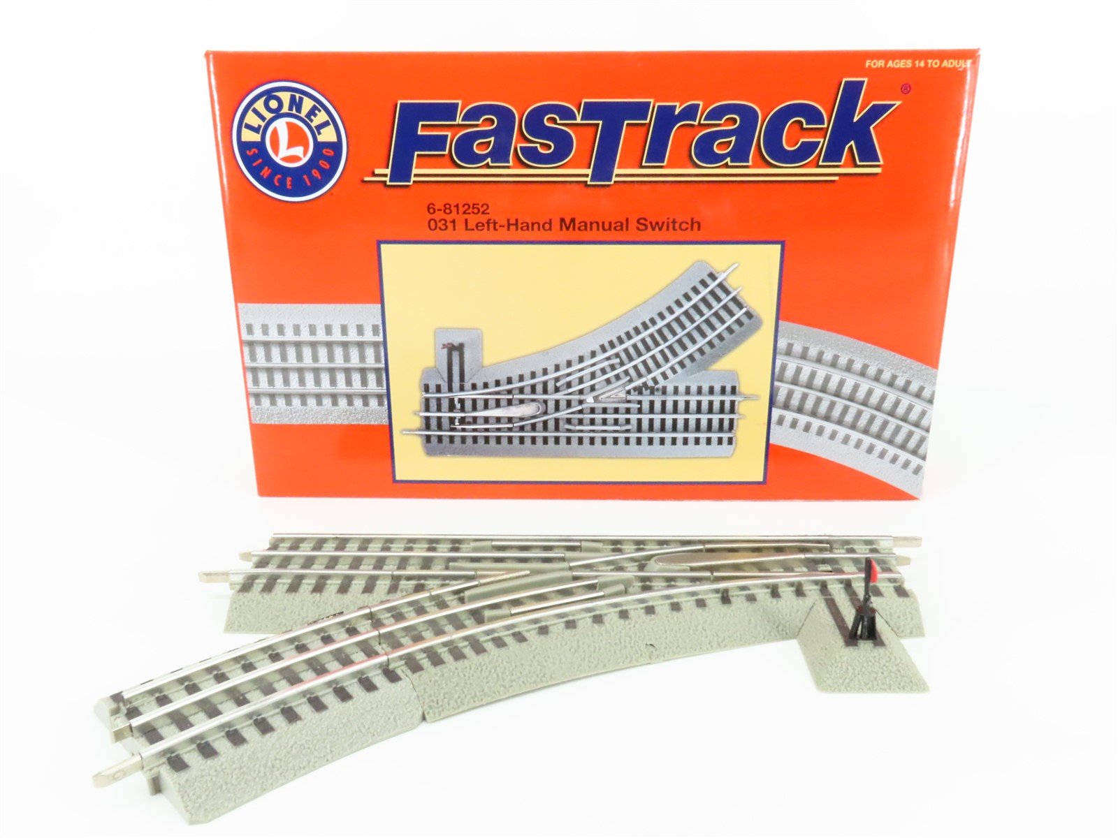 O Gauge Lionel 6-81252 Fastrack O31 Manual Switch Left Hand Track Piece