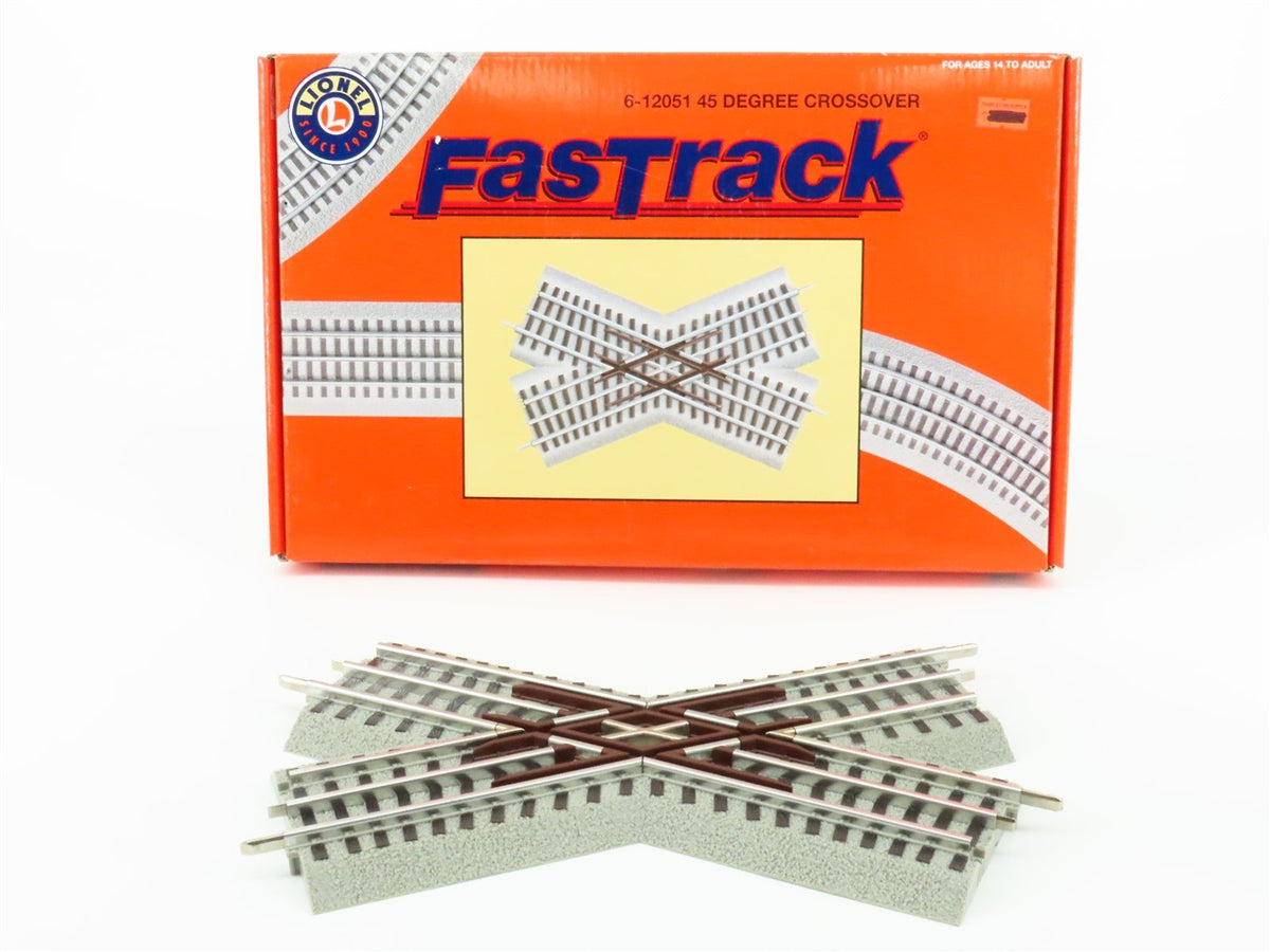 O Gauge Lionel 6-12051 Fastrack 45 Degree Crossover Track Piece