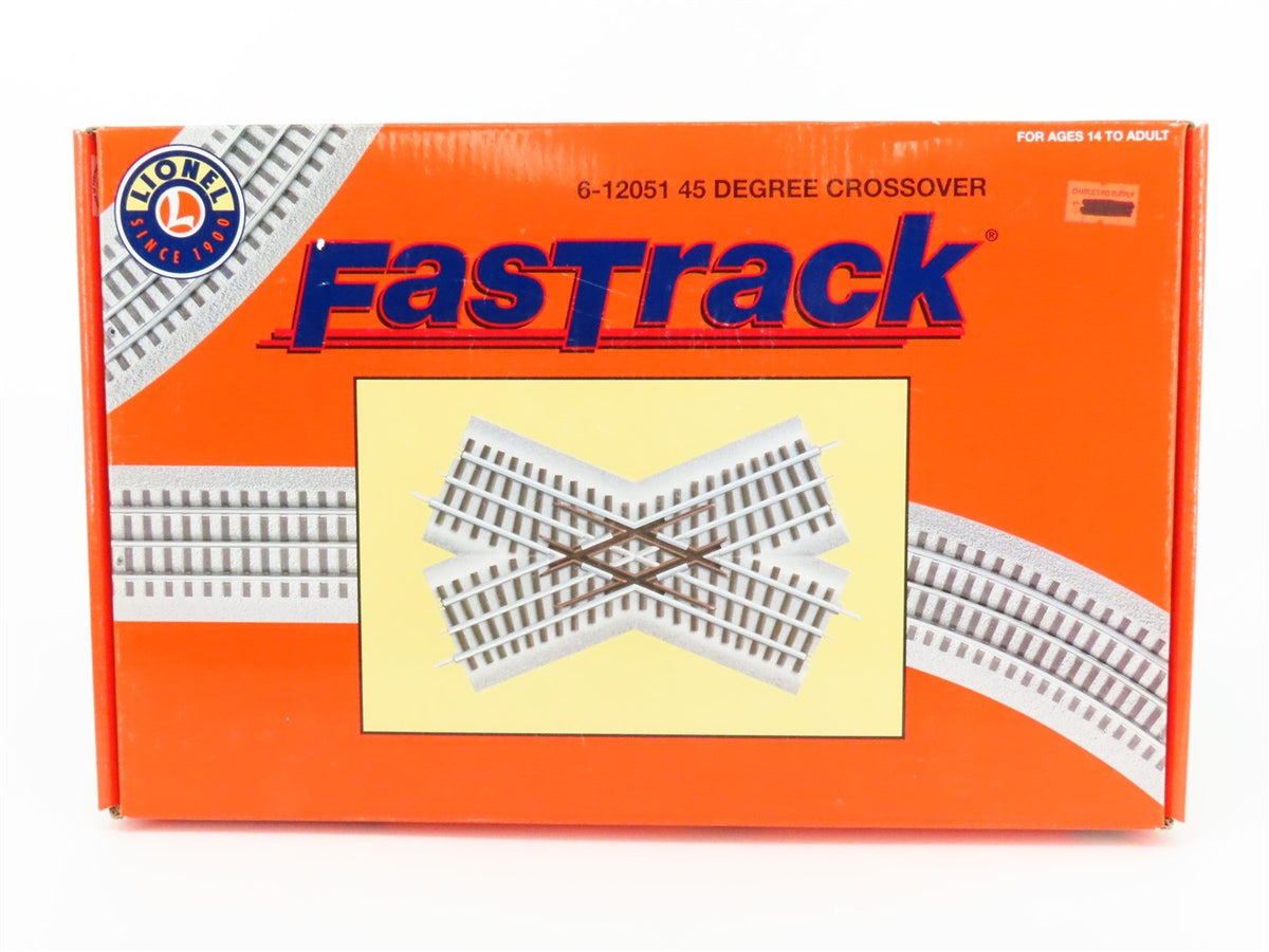 O Gauge Lionel 6-12051 Fastrack 45 Degree Crossover Track Piece