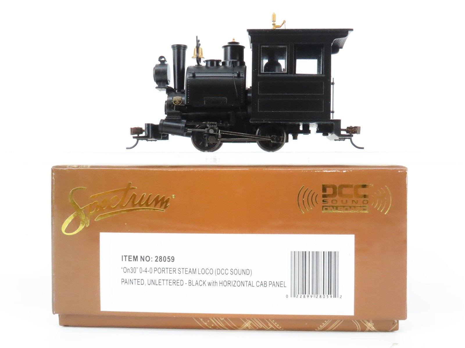 On30 Bachmann Spectrum 28059 Unlettered 0-4-0ST Porter Steam w/ DCC & Sound