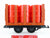 G Scale LGB 4045 Unlettered Stake Wagon Flatcar w/Shell Barrell Loads