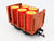 G Scale LGB 4045 Unlettered Stake Wagon Flatcar w/Shell Barrell Loads