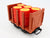 G Scale LGB 4045 Unlettered Stake Wagon Flatcar w/Shell Barrell Loads