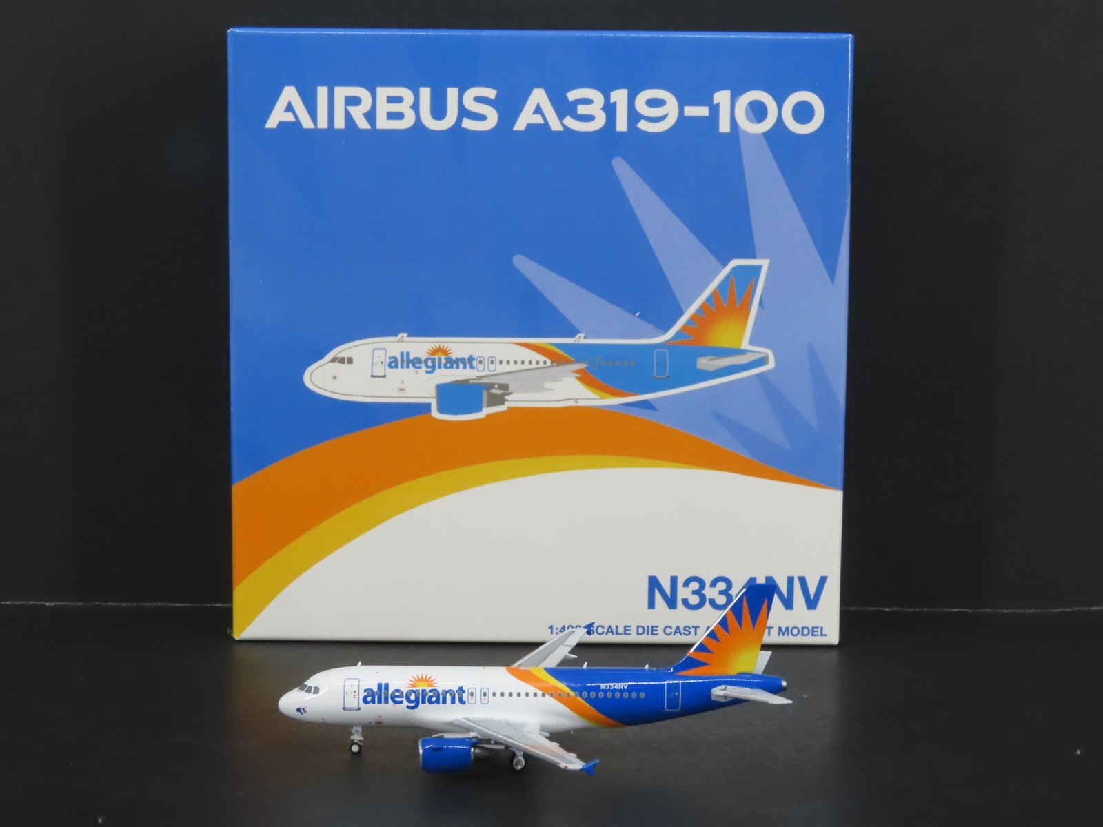 1:400 Panda Models Die-Cast Allegiant Airlines Airbus A319-100 Airliner