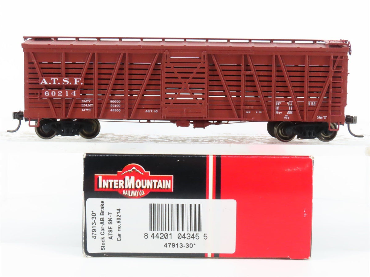 HO Scale InterMountain 47913-30 ATSF Santa Fe Stock Car #60214