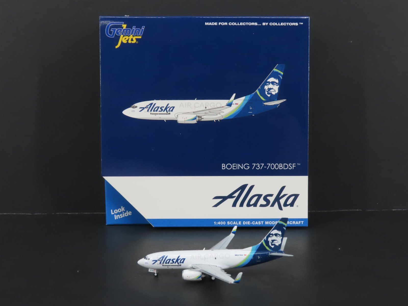 1:400 Gemini Jets GJASA2028 Die-Cast Alaska Air Cargo B737-700BDSF Airliner