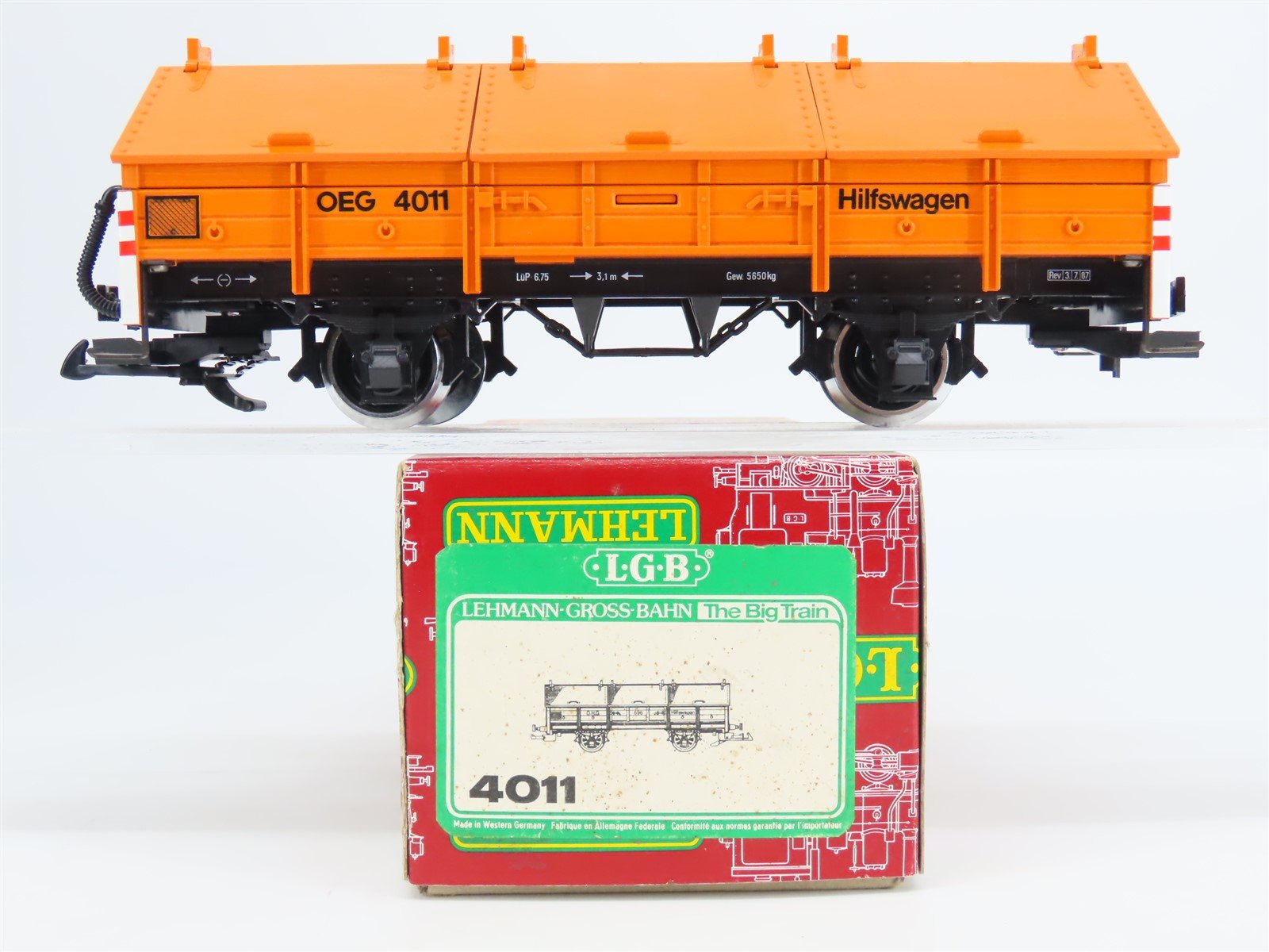 G Scale LGB 4011 OEG Low-Side Gondola w/Covers #4011