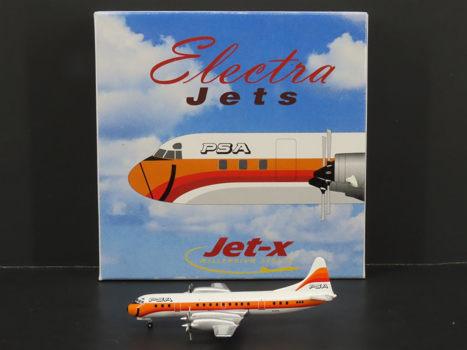 1:400 Aero Classics JetX JX201 Die-Cast PSA Lockheed L-188 Electra Airliner