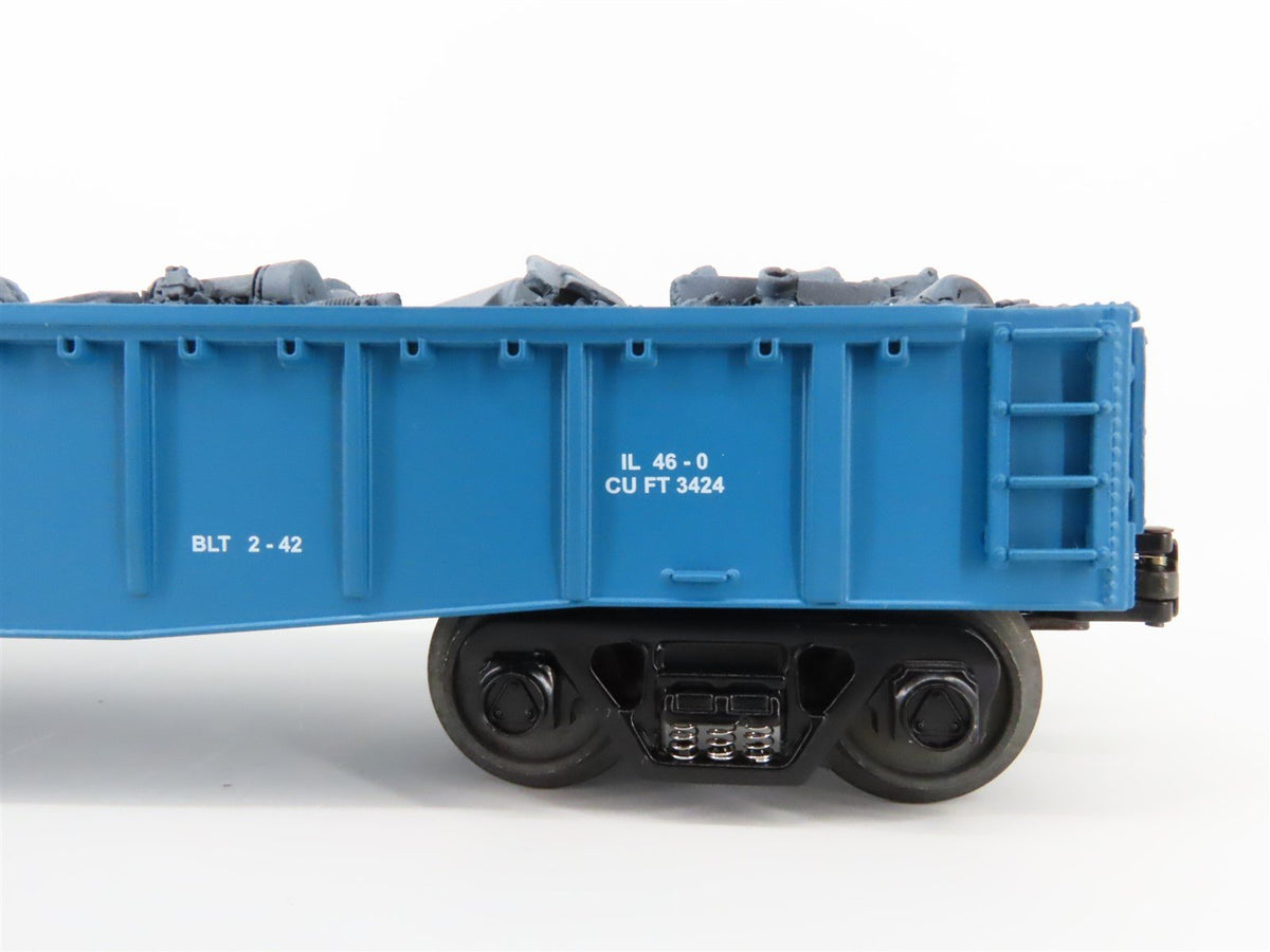 O Gauge 3-Rail MTH Rail King 30-8202 BM Boston &amp; Maine Gondola w/Load #9738