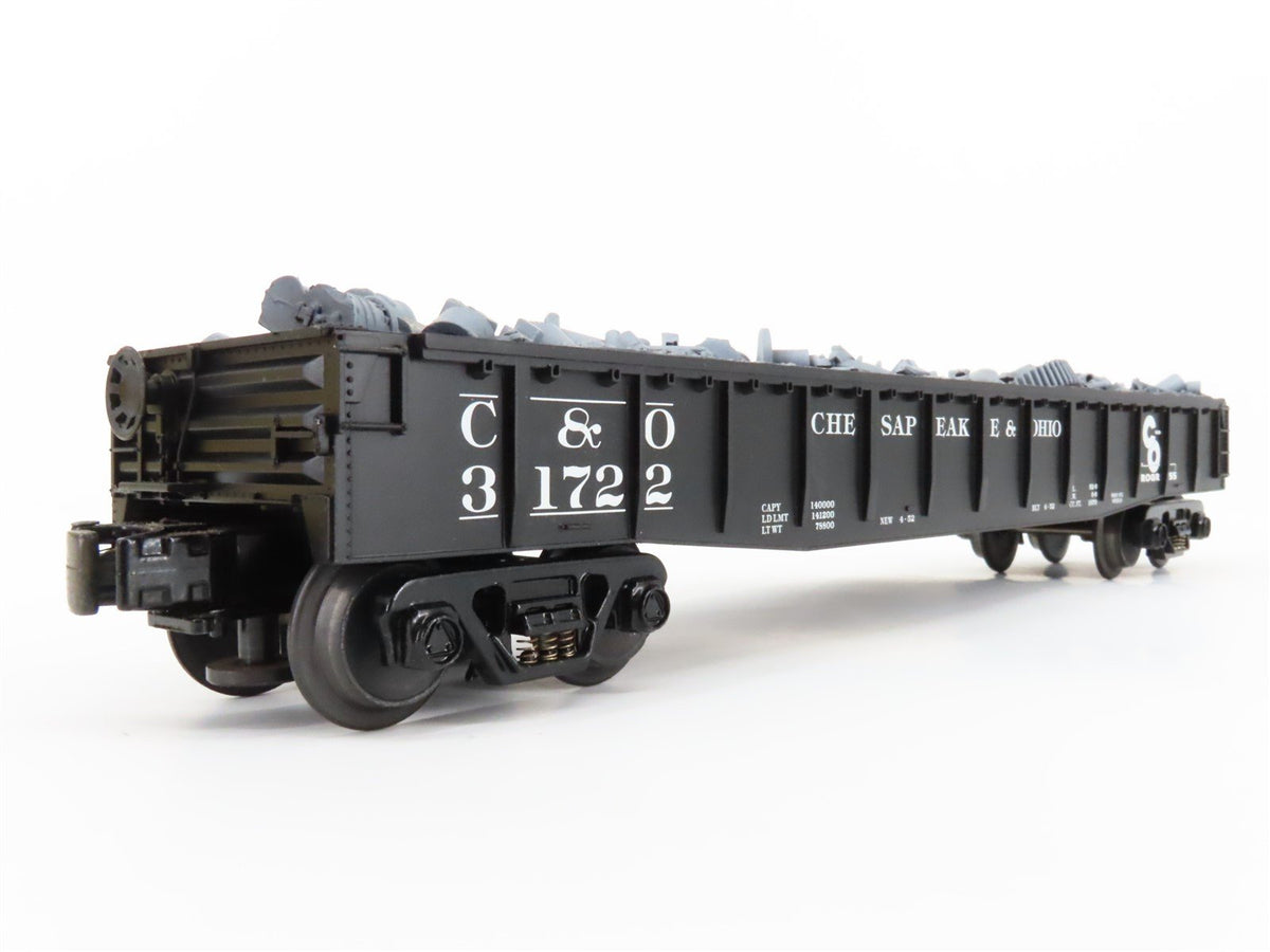 O Gauge 3-Rail MTH Rail King 30-7214 C&amp;O Chesapeake &amp; Ohio Gondola w/Load #31722