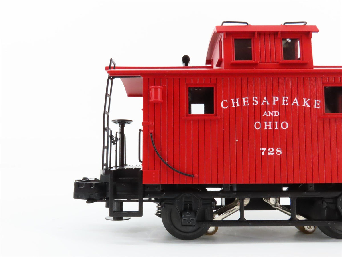 O Gauge 3-Rail MTH Rail King 30-77022 C&amp;O Chesapeake &amp; Ohio Lighted Caboose #728