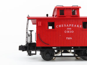 O Gauge 3-Rail MTH Rail King 30-77022 C&O Chesapeake & Ohio Lighted Caboose #728