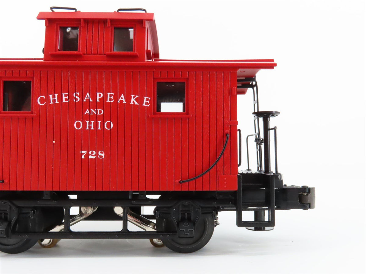 O Gauge 3-Rail MTH Rail King 30-77022 C&amp;O Chesapeake &amp; Ohio Lighted Caboose #728