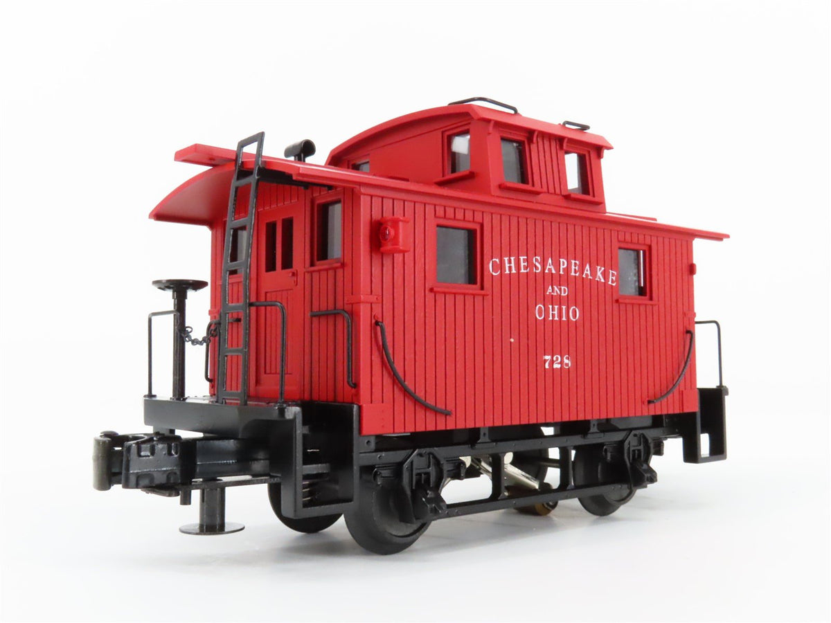O Gauge 3-Rail MTH Rail King 30-77022 C&amp;O Chesapeake &amp; Ohio Lighted Caboose #728