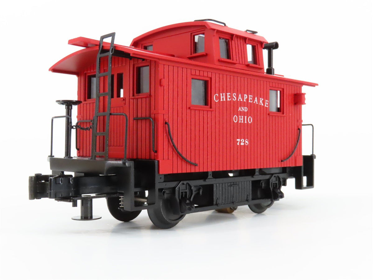 O Gauge 3-Rail MTH Rail King 30-77022 C&amp;O Chesapeake &amp; Ohio Lighted Caboose #728