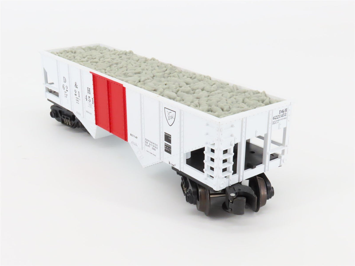 O Gauge 3-Rail K-Line K622-1451 D&amp;H 2 Bay Hopper w/Load 6221451