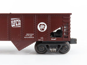 O Gauge 3-Rail K-Line K622-1891 PRR Coal Goes to War 2 Bay Hopper w/Load 250391