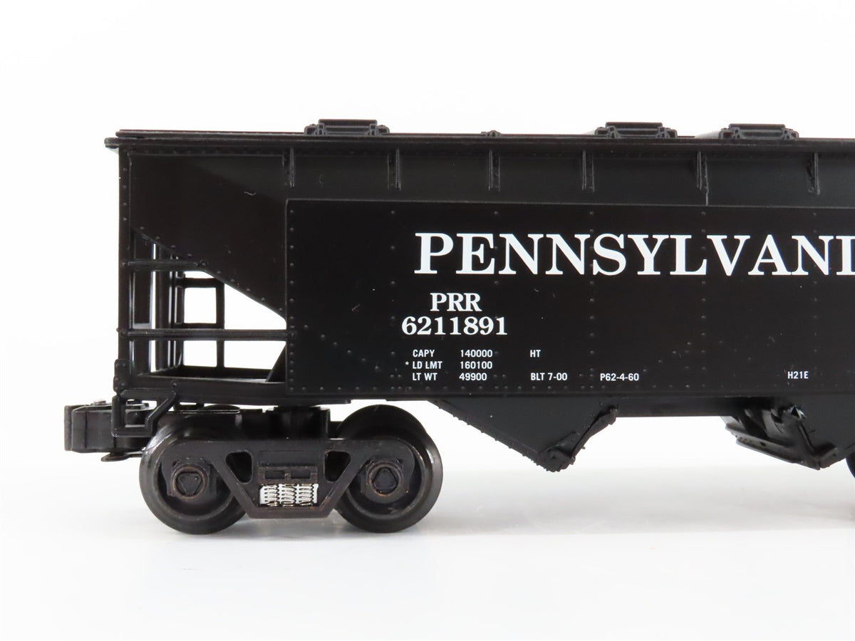 O Gauge 3-Rail K-Line K621-1891 PRR Pennsylvania 2 Bay Hopper w/Load 6211891