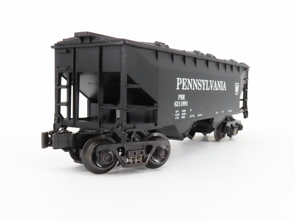 O Gauge 3-Rail K-Line K621-1891 PRR Pennsylvania 2 Bay Hopper w/Load 6211891