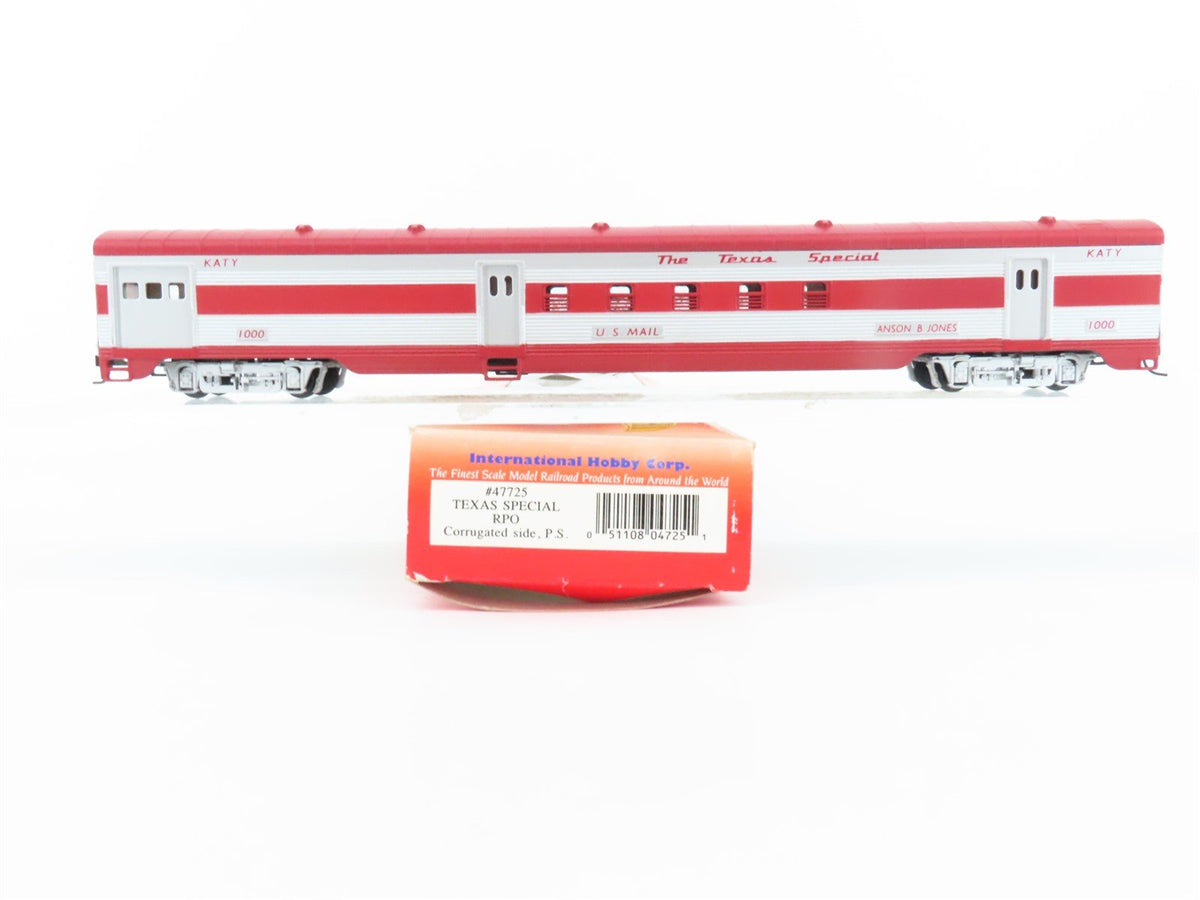 HO Scale IHC Premier Series 47725 MKT Katy &quot;Texas Special&quot; RPO Passenger #1000