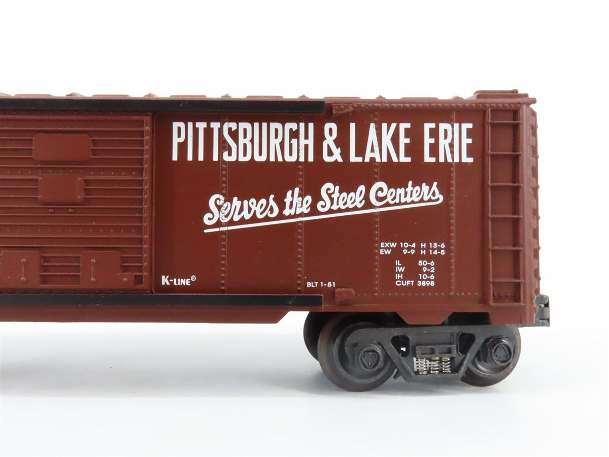 O Gauge 3-Rail K-Line K640-4091 P&amp;LE Pittsburgh &amp; Lake Erie Boxcar #6404091
