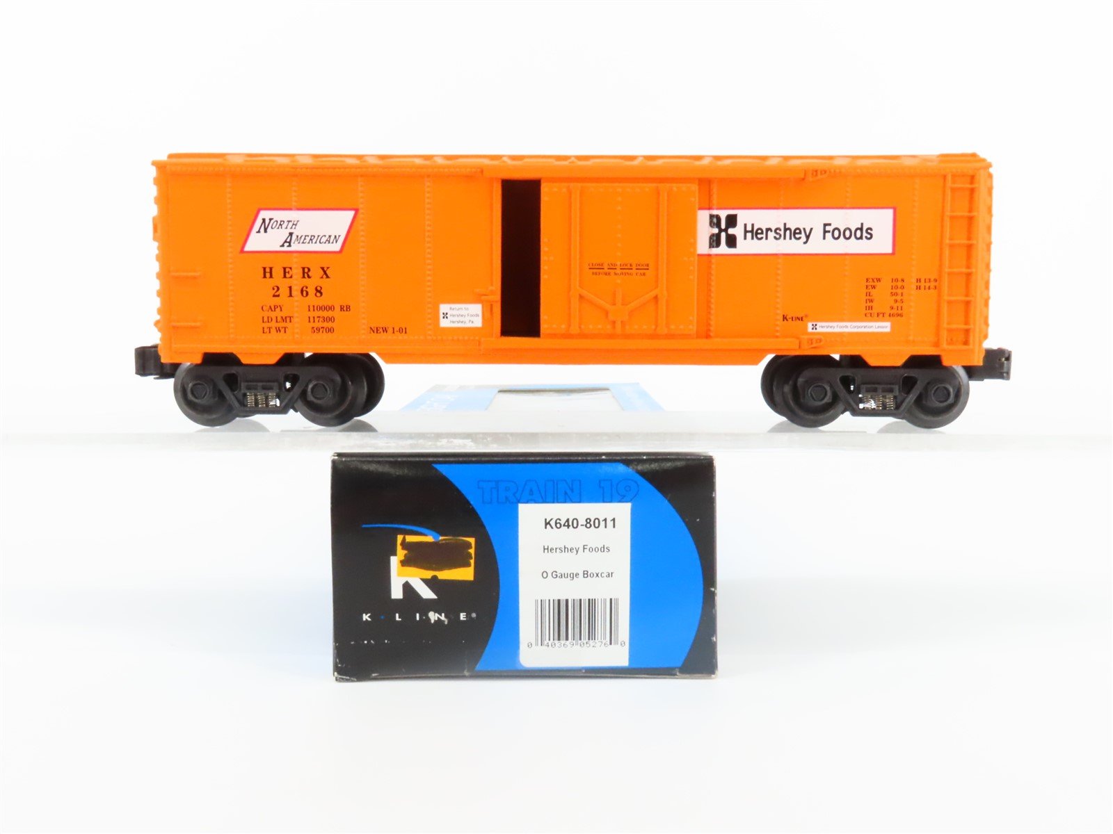 O Gauge 3-Rail K-Line K640-8011 HERX Hershey Foods Boxcar #269879