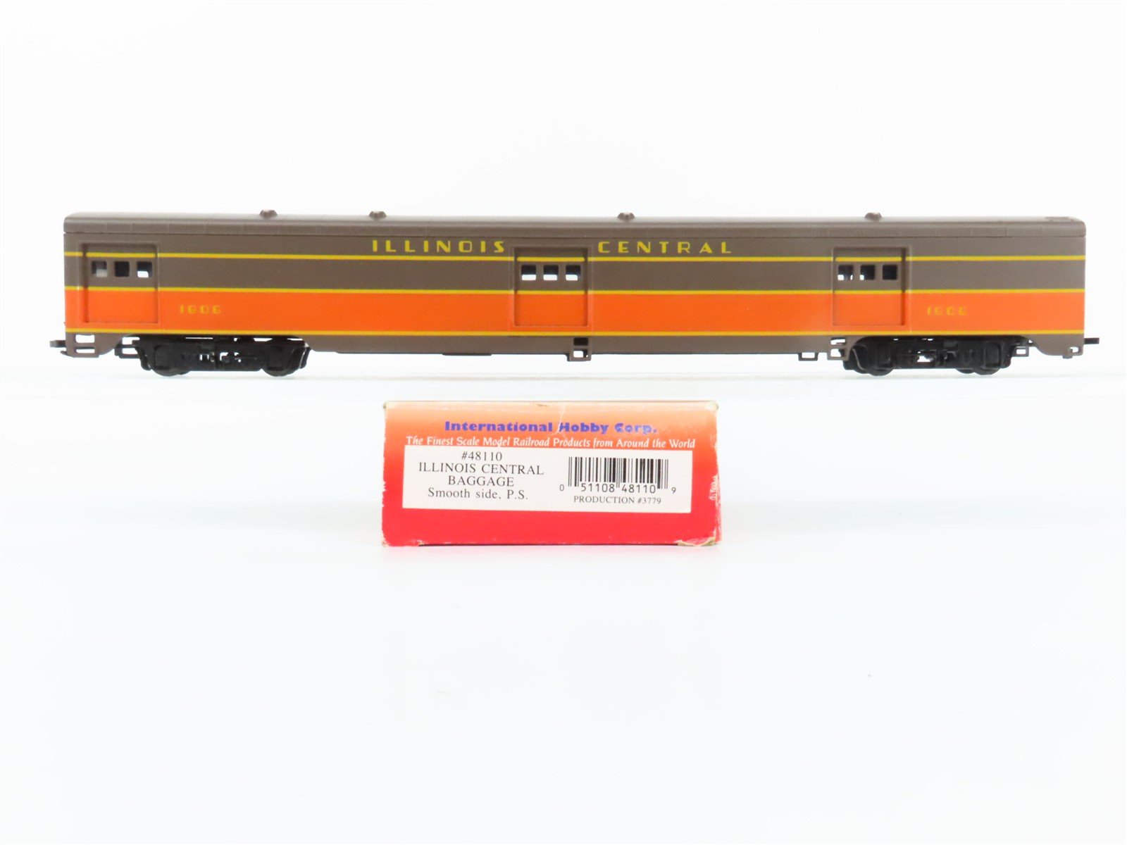 HO Scale IHC Premier Series 48110 IC Illinois Central Baggage Passenger #1806