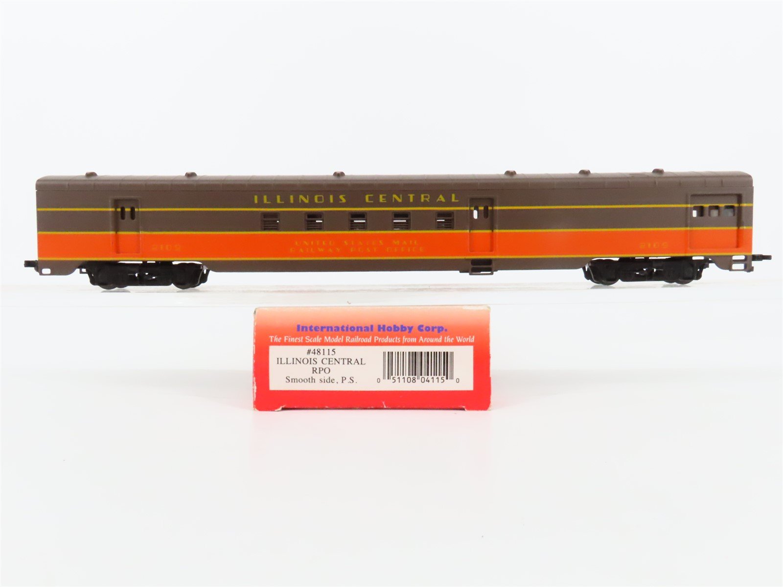 HO Scale IHC Premier Series 48115 IC Illinois Central RPO Passenger #2109