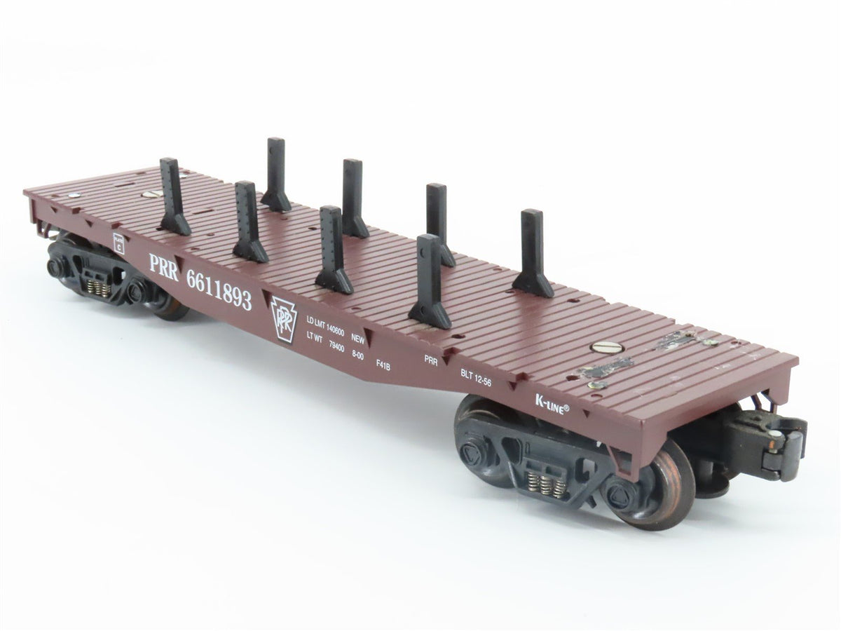 O Gauge 3-Rail K-Line K661-1893 PRR Pennsylvania Flatcar w/Load #6611893