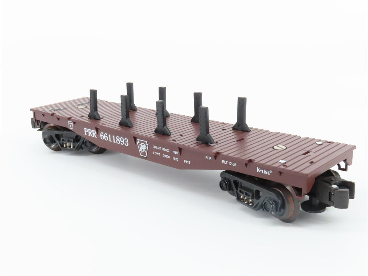 O Gauge 3-Rail K-Line K661-1893 PRR Pennsylvania Flatcar w/Load #6611893
