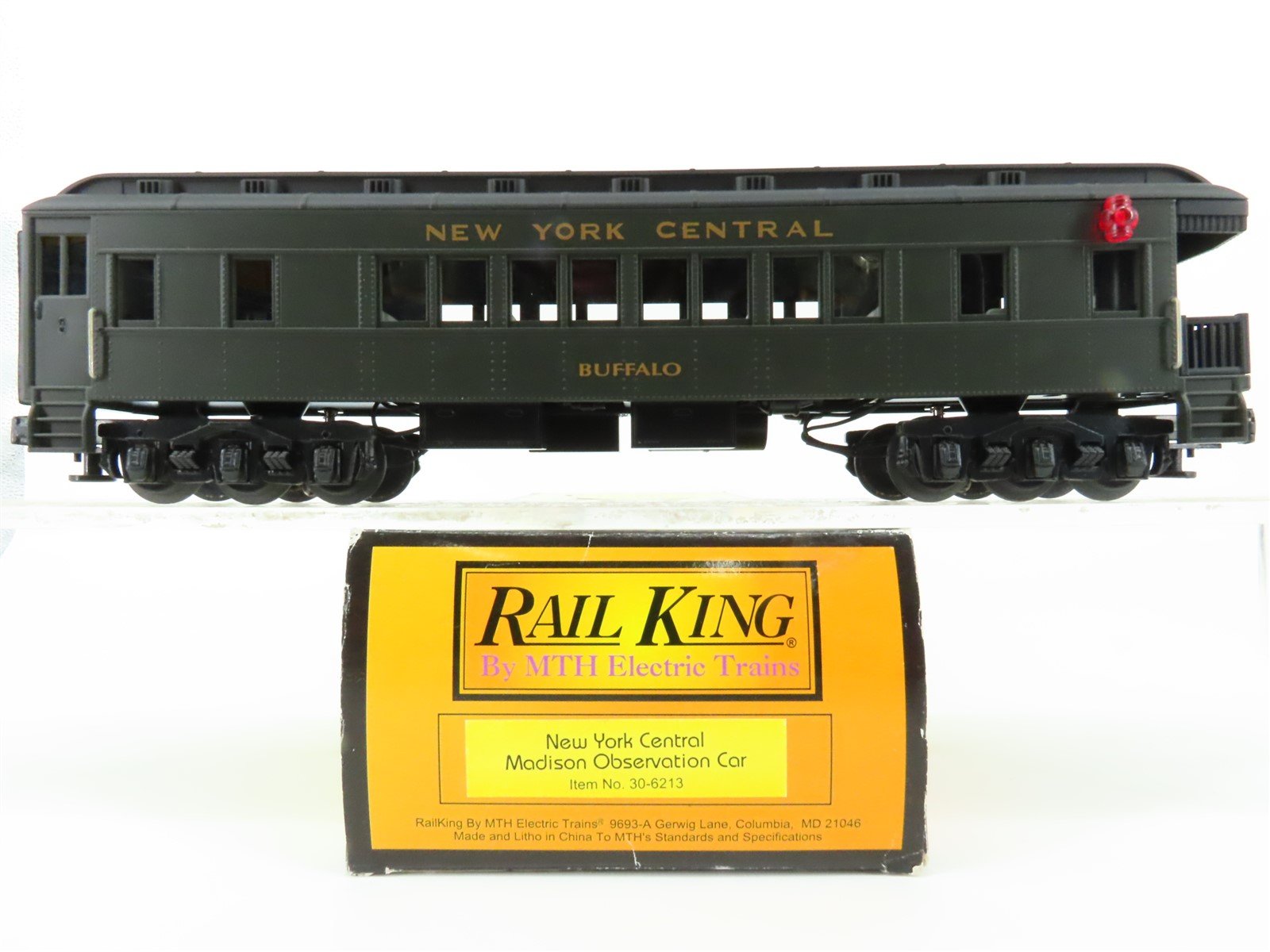 O Gauge 3-Rail MTH Rail King 30-6213 NYC New York Central Observation Passenger
