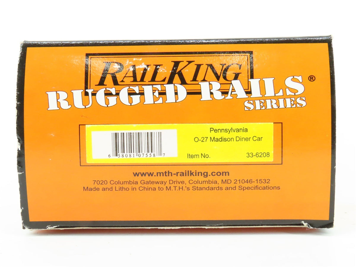 O Gauge 3-Rail MTH Rail King 33-6208 PRR Pennsylvania Diner Passenger #4477