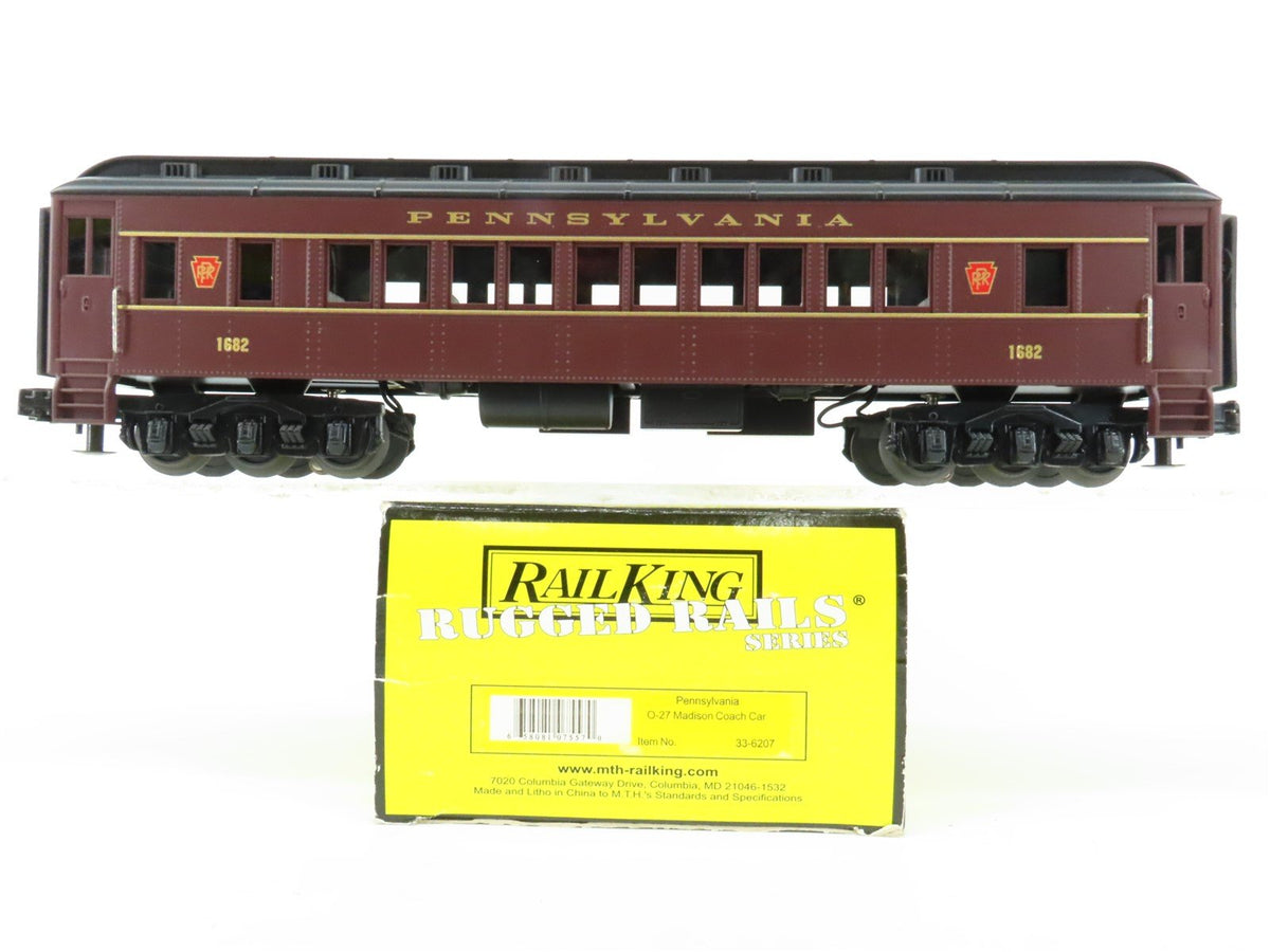 O Gauge 3-Rail MTH Rail King 33-6207 PRR Pennsylvania Coach Passenger #1682