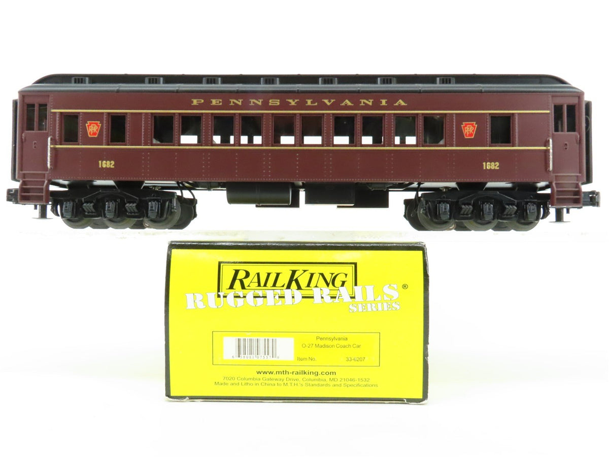 O Gauge 3-Rail MTH Rail King 33-6207 PRR Pennsylvania Coach Passenger #1682