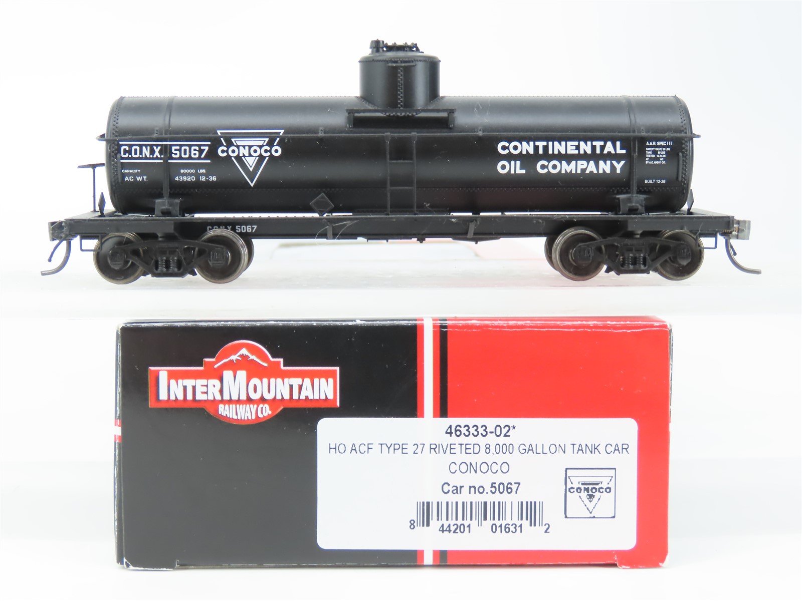 HO Scale InterMountain 46333-02 CONX Conoco Single Dome Tank Car #5067