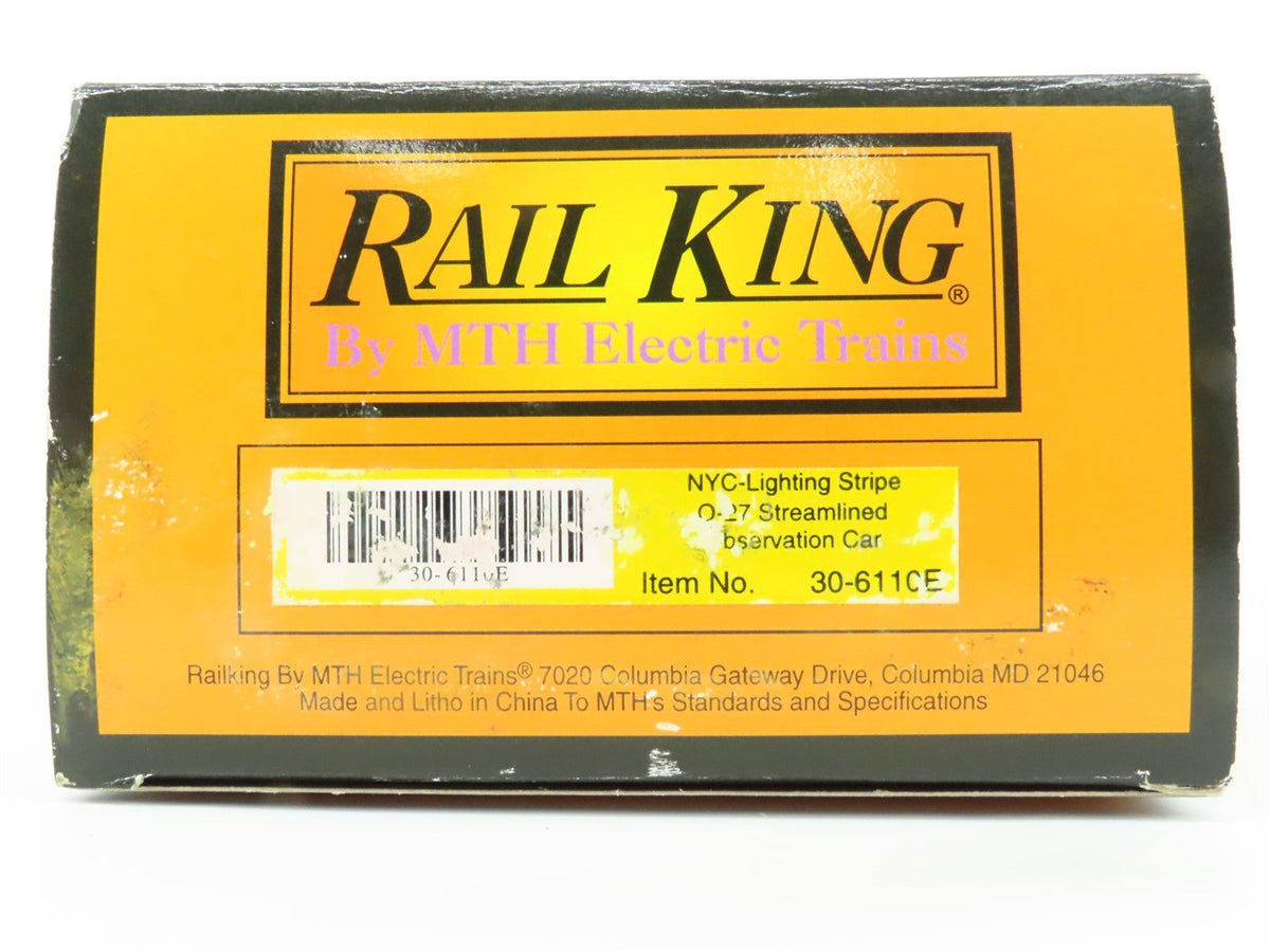 O Gauge 3-Rail MTH Rail King 30-6110E NYC New York Central Observation Passenger