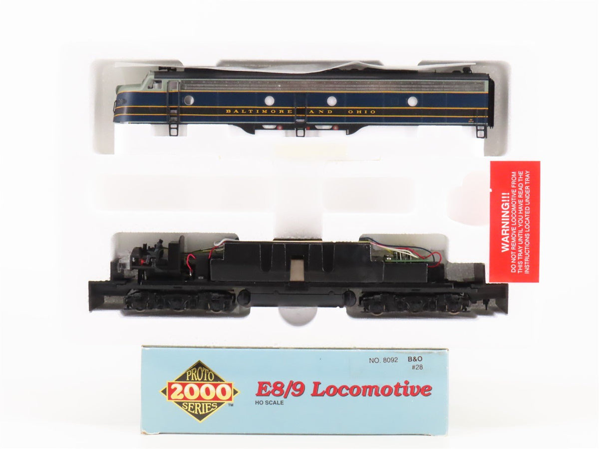 HO Scale Proto 2000 8092 B&amp;O Baltimore &amp; Ohio E8/9A Diesel Locomotive #28