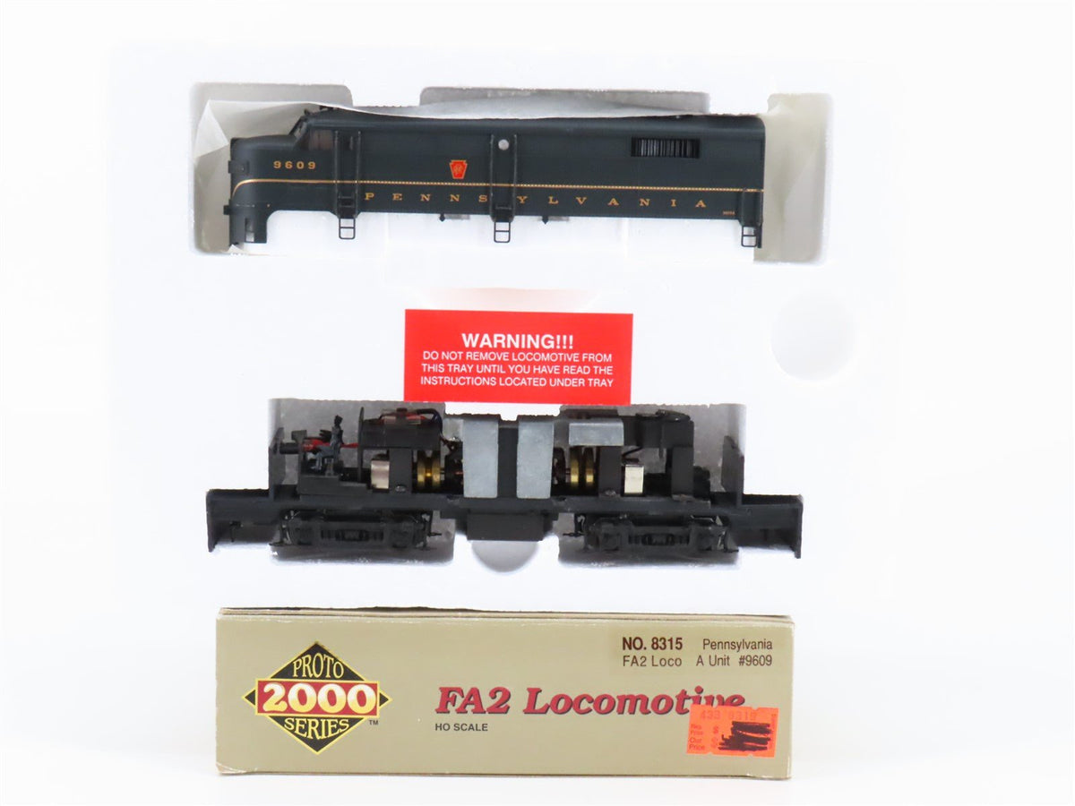 HO Scale Proto 2000 8315 PRR Pennsylvania FA2 Diesel Loco #9609 BAD GEARS