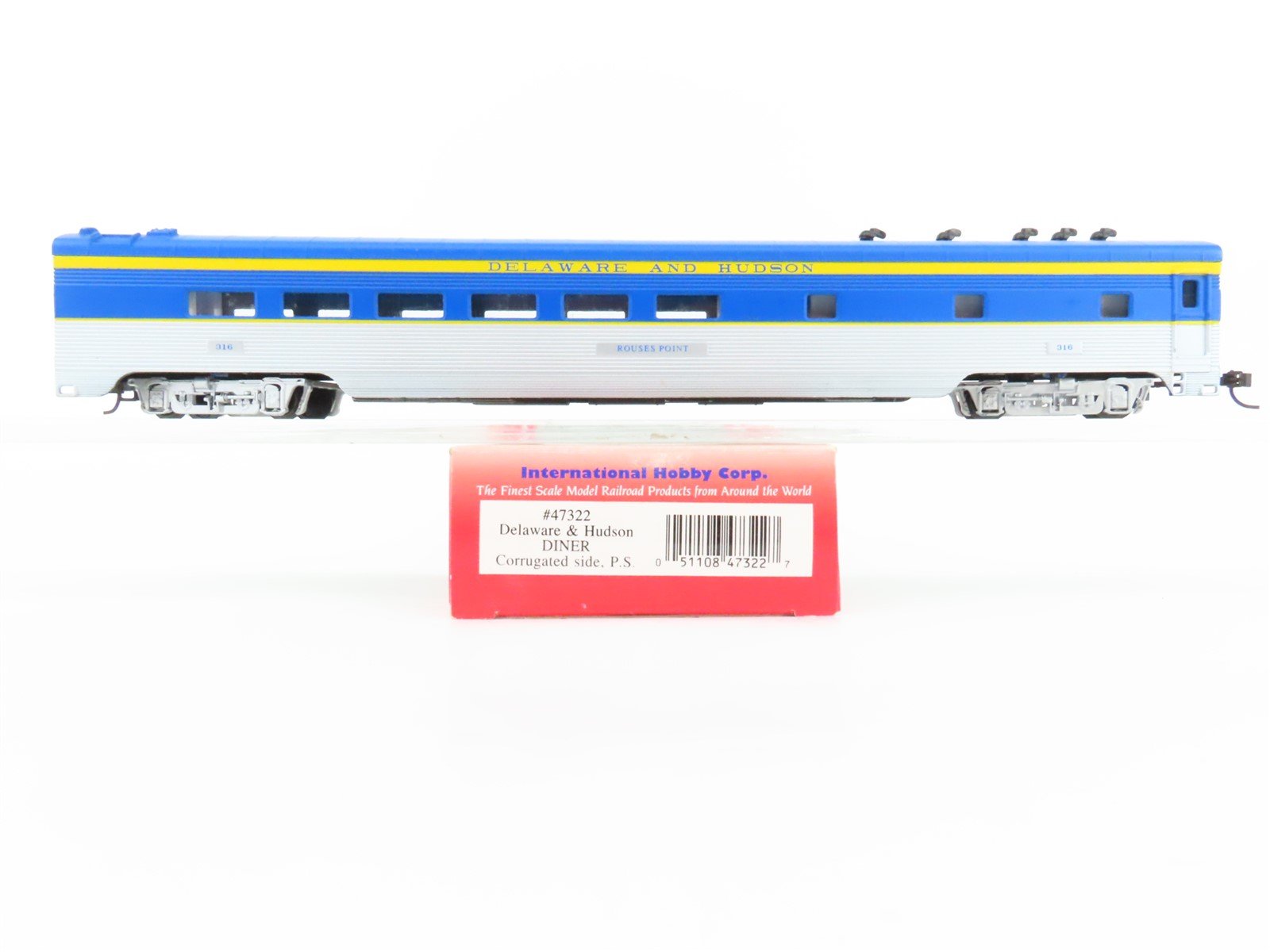 HO IHC Premier 47322 D&H Delaware & Hudson Diner Passenger #316 "Rouses Point"