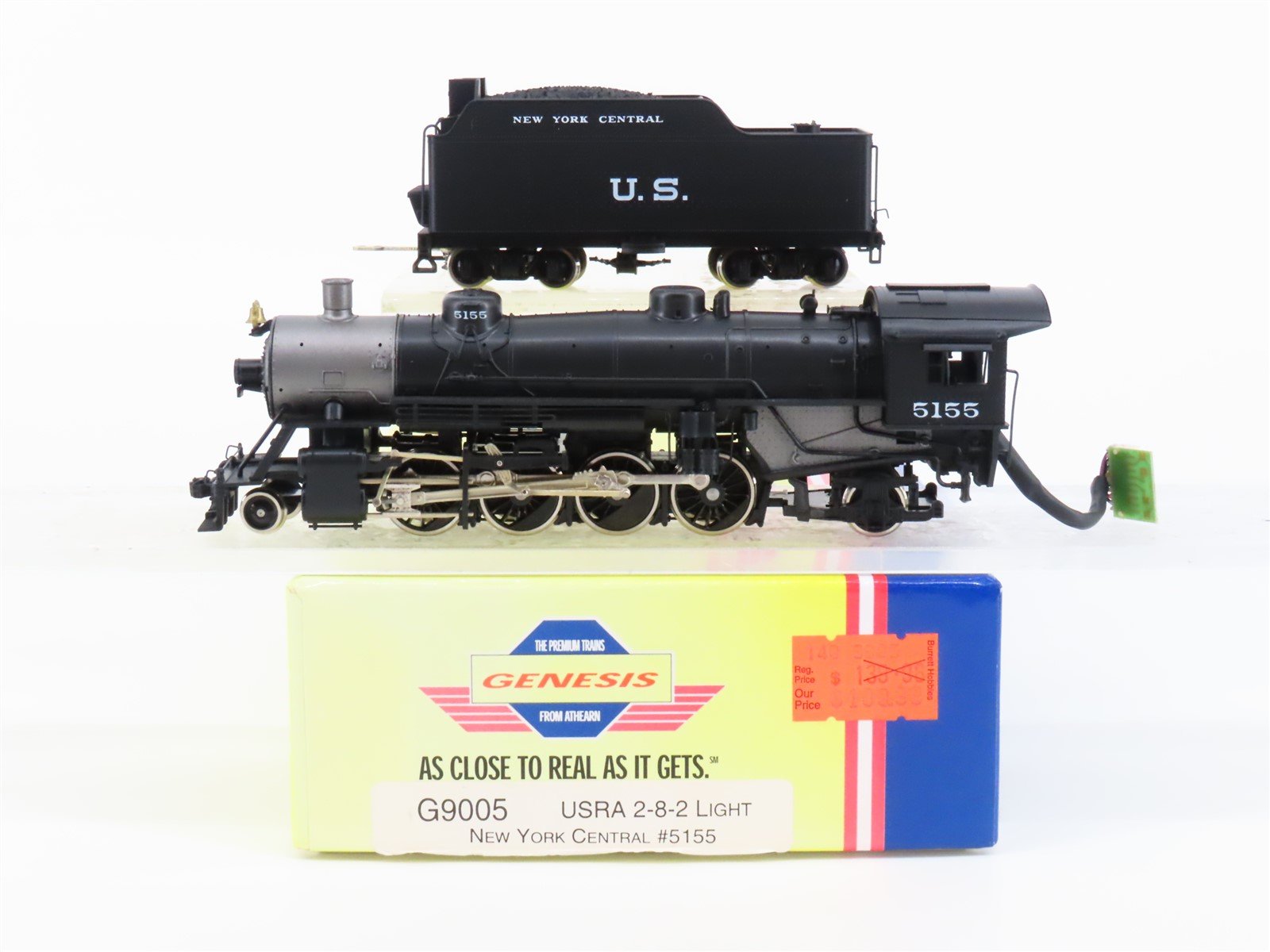 HO Scale Athearn Genesis G9005 NYC New York Central 2-8-2 Steam Loco #5155