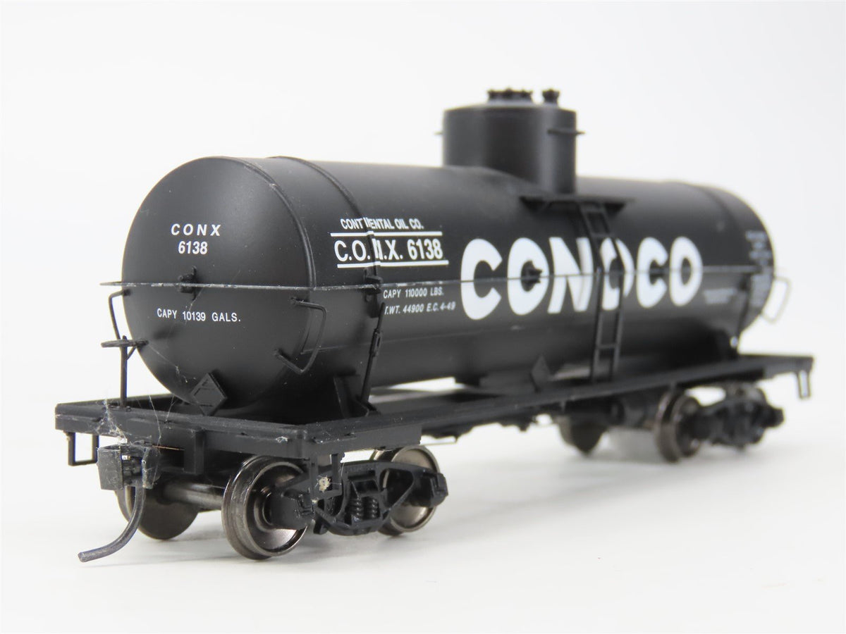 HO Scale Red Caboose RR-33005-16 CONX Conoco Single Dome Tank Car #6138