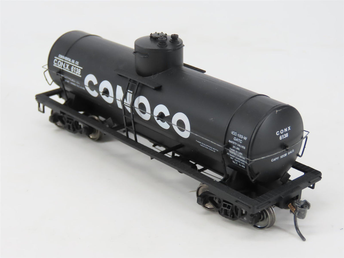 HO Scale Red Caboose RR-33005-16 CONX Conoco Single Dome Tank Car #6138