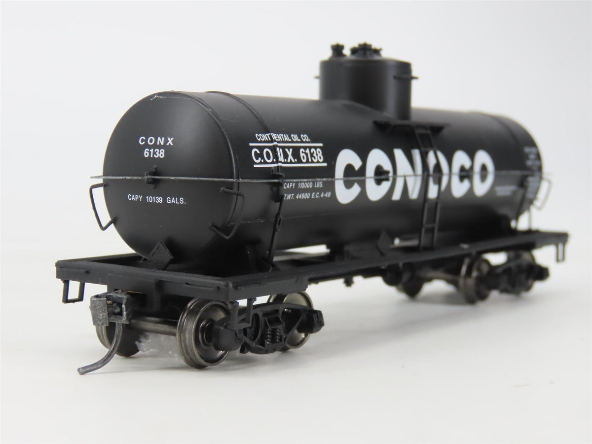 HO Scale Red Caboose RR-33005-16 CONX Conoco Single Dome Tank Car #6138