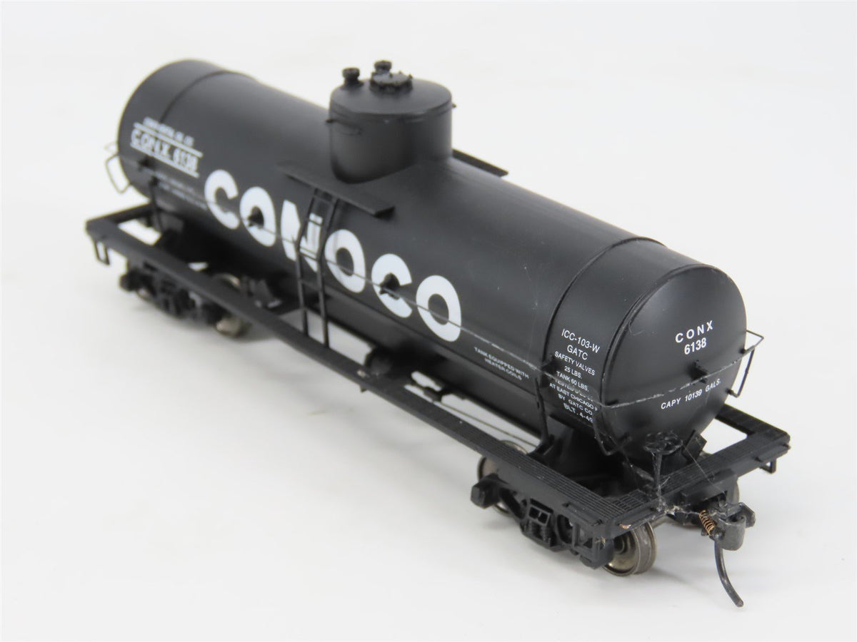 HO Scale Red Caboose RR-33005-16 CONX Conoco Single Dome Tank Car #6138