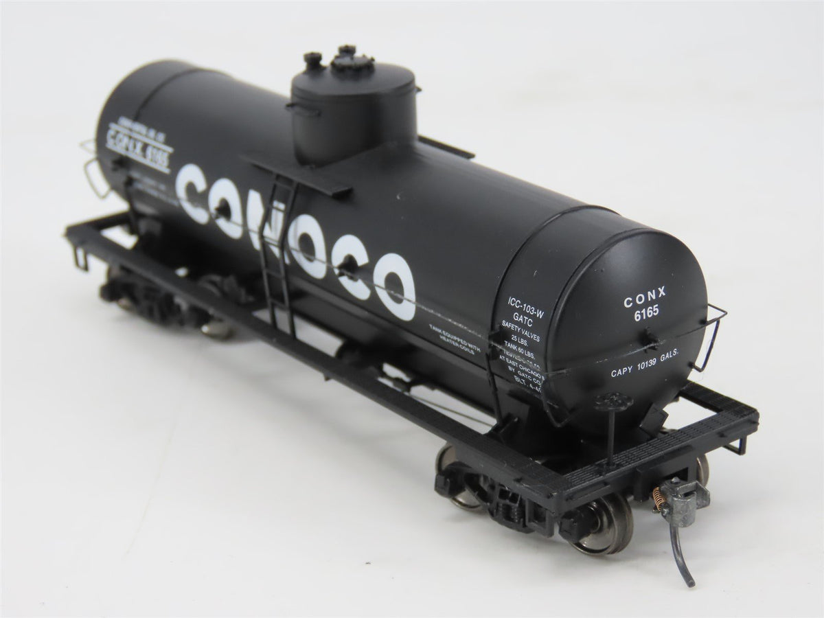 HO Scale Red Caboose RR-33005-18 CONX Conoco Single Dome Tank Car #6165