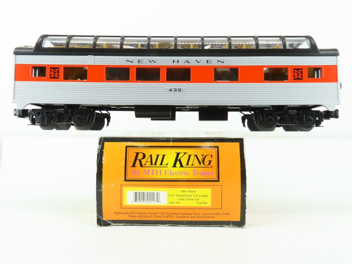 O Gauge 3-Rail MTH Rail King 30-6144 NH New Haven Railroad Dome Passenger #435